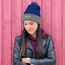 Load image into Gallery viewer, 2-Color Pom-Pom Beanie
